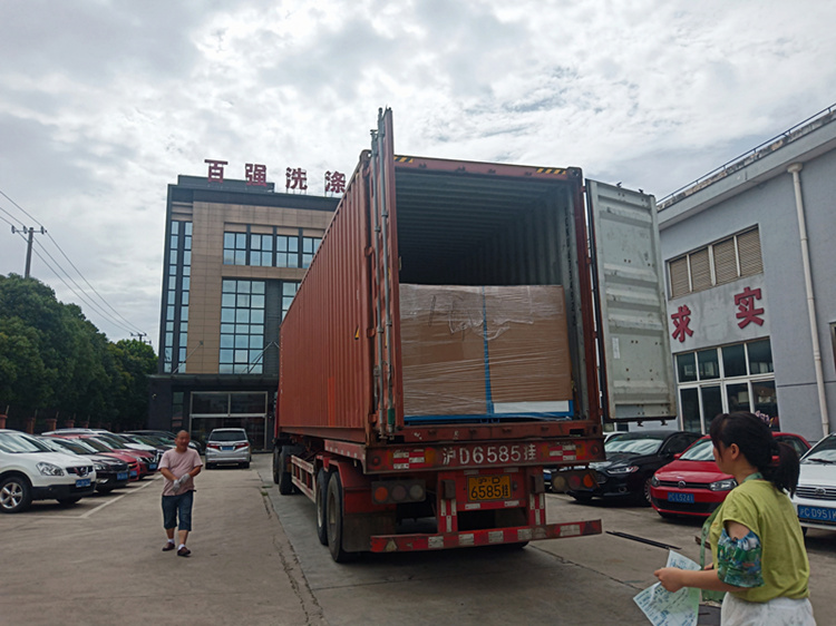印度采購的工業(yè)洗衣機等百強洗滌設備今日發(fā)貨